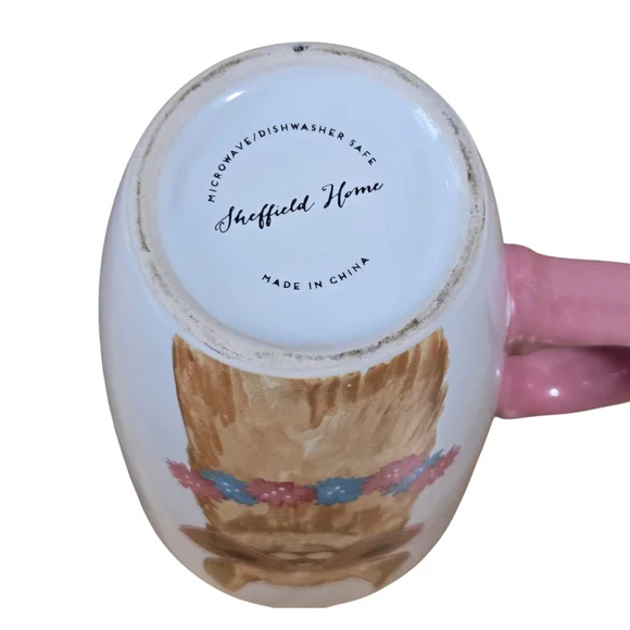 Sheffield Home Llama Mug with Pink Handle - Tall Cup - Picture 2 of 3